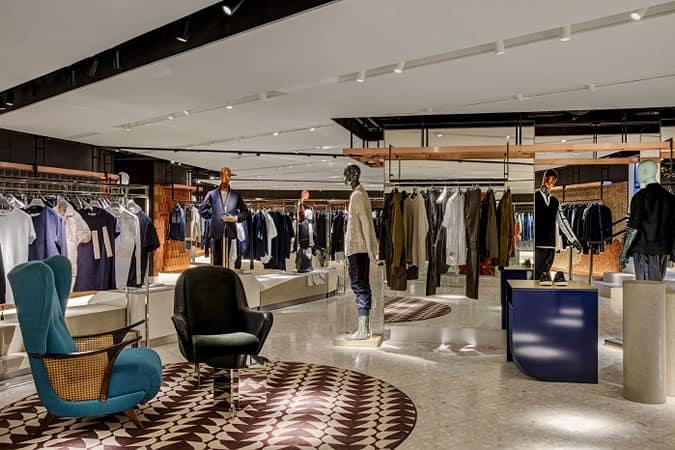 The refurbished Harvey Nichols menswear department
