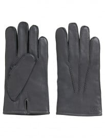 Grey Leather Gloves Haindt1 In Lambskin By Boss