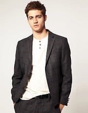 River Island Tweed Check Suit Jacket