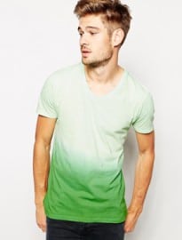 Asos T-shirt With Dip Dye And Stone Wash