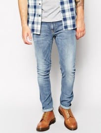 Nudie Jeans Tight Long John Skinny Fit Pure Blue Mid