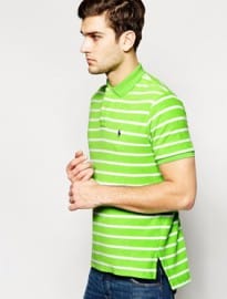 Polo Ralph Lauren Polo Shirt In Custom Fit Stripe Toweling