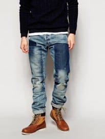 Denim & Supply Ralph Lauren Slim Jeans With Repair And Patchwork