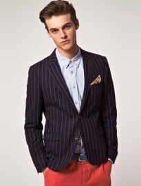 Asos Slim Fit Stripe Blazer