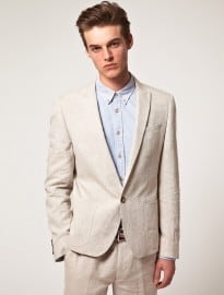 Asos Slim Fit Linen Suit Jacket