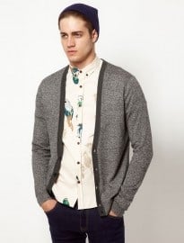 Asos Cardigan With Contrast Trim