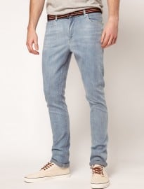 Asos Super Skinny Jeans In Light Wash