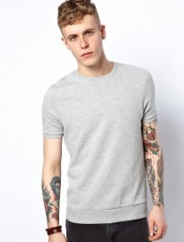 Asos Sweatshirt With Short Sleeves