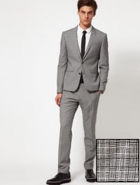 Asos Skinny Fit Suit In Geo Design