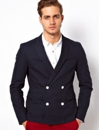 Asos Slim Fit Double Breasted Blazer