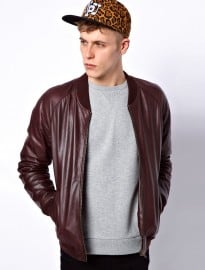 Asos Leather Bomber Jacket