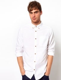 River Island Rolled Sleeve Oxford Shirt