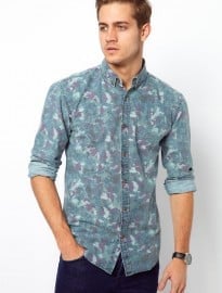 Selected Denim Camo Shirt