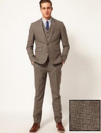 Asos Slim Fit Suit In Houndstooth