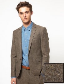 Asos Slim Fit Suit Jacket In Tweed