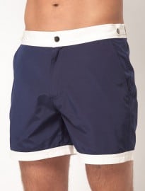 Asos Swim Shorts With Contrast Waistband And Hems