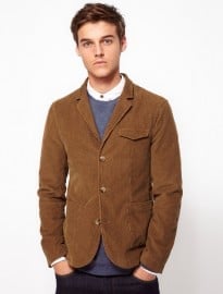 Asos Slim Fit Blazer In Corduroy