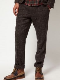 Asos Slim Fit Suit Trousers In Fleck Herringbone