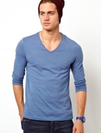 Asos Long Sleeve T-shirt With V Neck