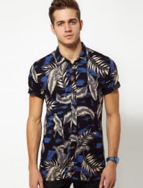 Diesel Shirt Short Sleeve T-denmonza Hawaiian Jersey