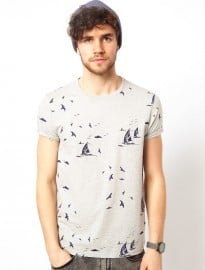 Asos T-shirt With All Over Nautical Print