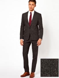 Asos Skinny Fit Suit In Charcoal Fleck