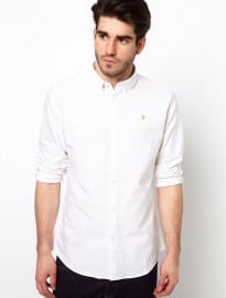 Farah Vintage Oxford Shirt With Button Down Collar