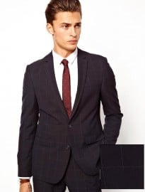 Asos Slim Fit Suit Jacket In Window Pane Check