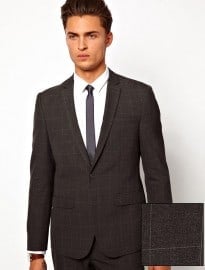 Asos Slim Fit Suit Jacket In Window Pane Check