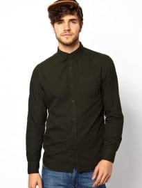 River Island Oxford Shirt In Emerald Green