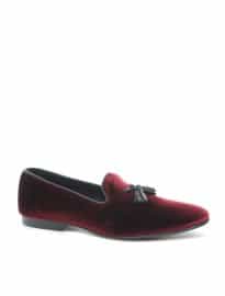 Asos Tassel Loafers In Velvet