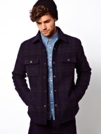 Asos Wool Checked Over Shirt