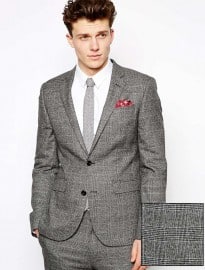 Asos Slim Fit Suit Jacket In Check