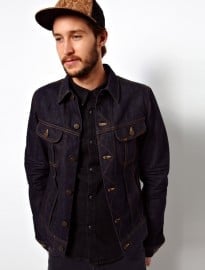 Lee Denim Jacket Rider Slim Fit Worn Rinse