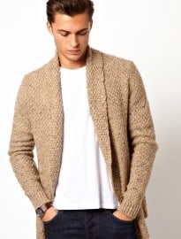 Asos Cardigan In Textured Yarn