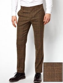 River Island Vinnie Oversized Check Forest Trousers