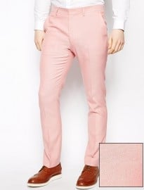 Asos Slim Fit Trousers In Oxford