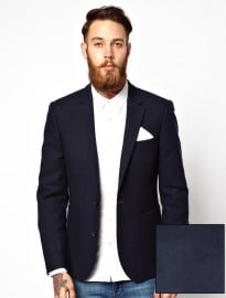 Asos Slim Fit Blazer In 100% Wool