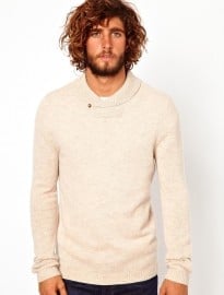 Asos Lambswool Rich Shawl Neck Jumper