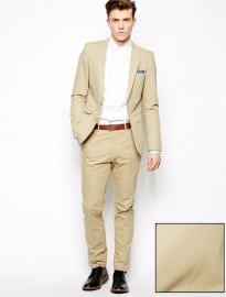 Asos Slim Fit Suit Jacket In Poplin