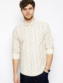 Asos Polka Dot Shirt In Long Sleeve