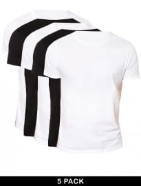 Asos T-shirt With Crew Neck 5 Pack Save 23%