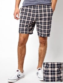 Asos Chino Shorts With Check Print