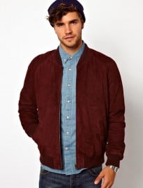 Asos Suede Bomber Jacket