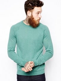Asos Crew Neck Jumper In Cotton