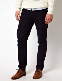 Asos Wool Chinos With Cargo Pocket