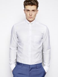 Reiss Oxford Shirt With Collar Bar