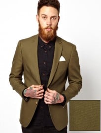 Asos Slim Fit Blazer In Cotton