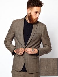 Asos Slim Fit Suit Jacket In Check
