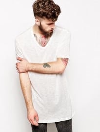 Asos Long T-shirt With Lightweight Slubby Jersey
